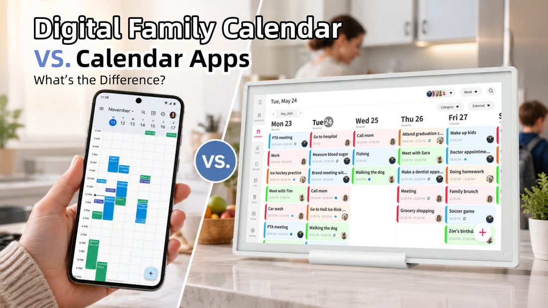 Digital Family Calendar vs. Calendar Apps: What’s the Difference?