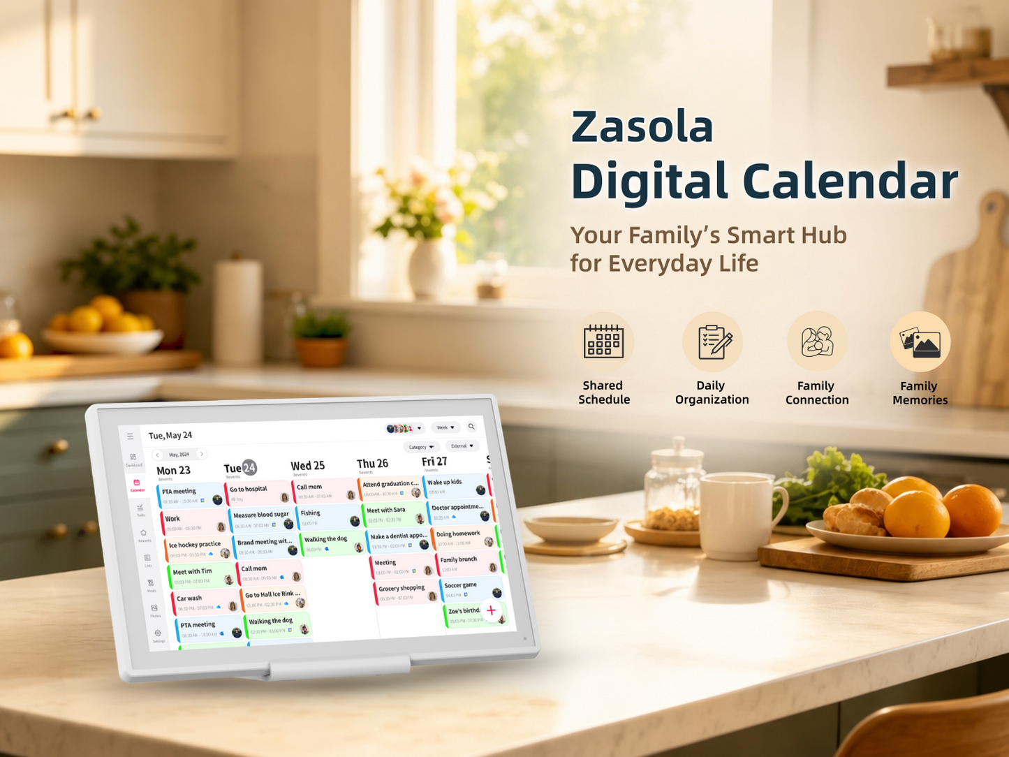 Zasola Digital Calendar 14''