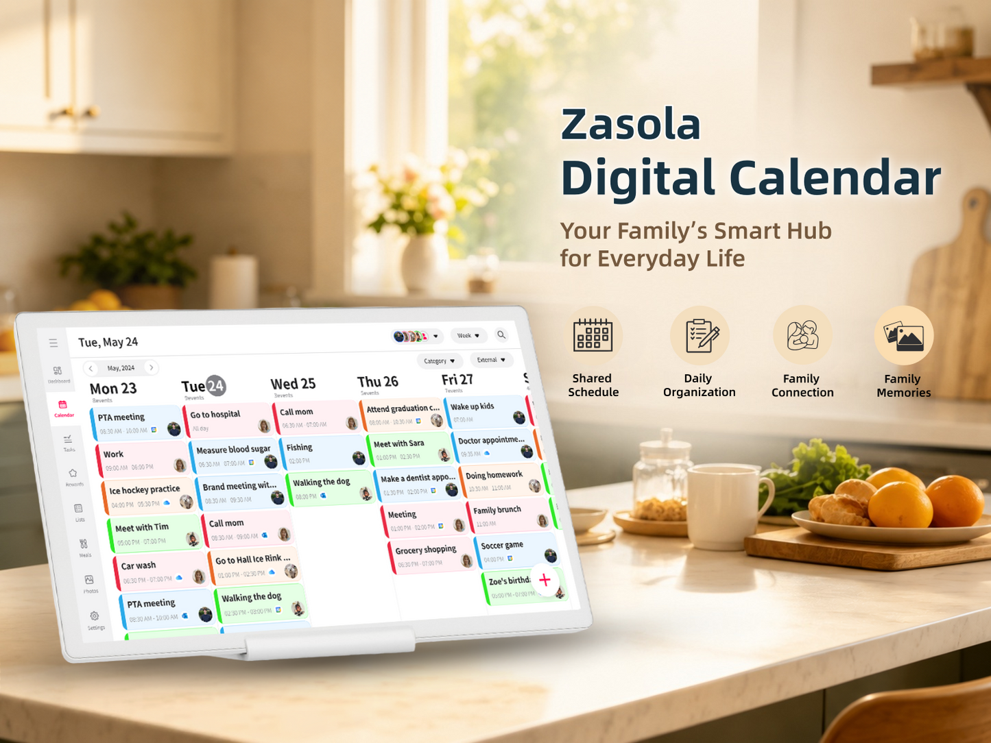 Zasola Digital Calendar 21.5''